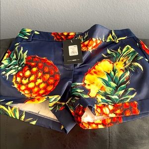 Fashion nova blue pineapple print shorts
